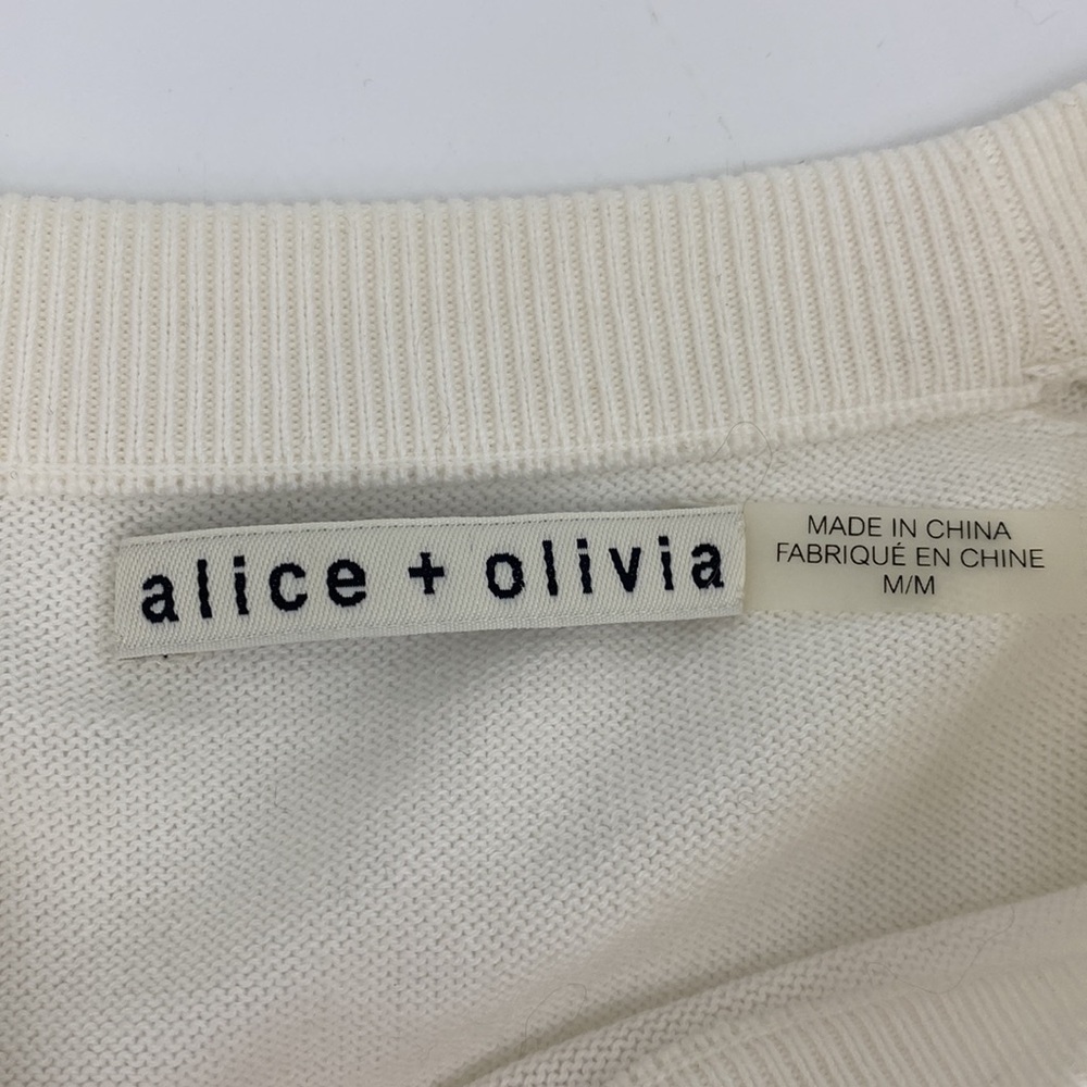 ALICE + OLIVIA Blake Lace Cotton Long Sleeve Top - Picture 2 of 11